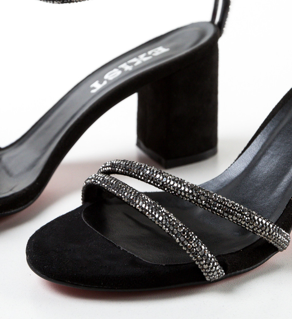 Sandale cu Toc Anody Negre - Eleganță Asigurată - imagine 7