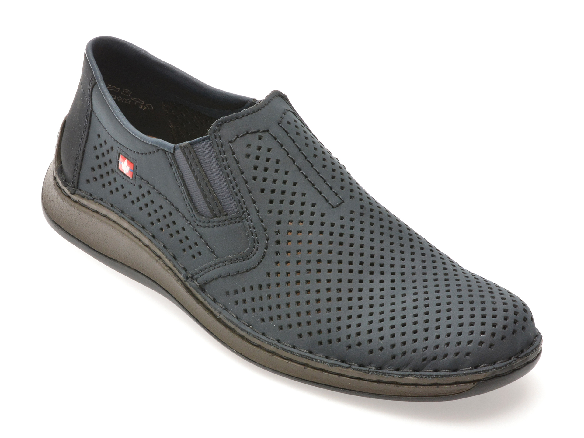 Pantofi Rieker bleumarin din piele naturală
