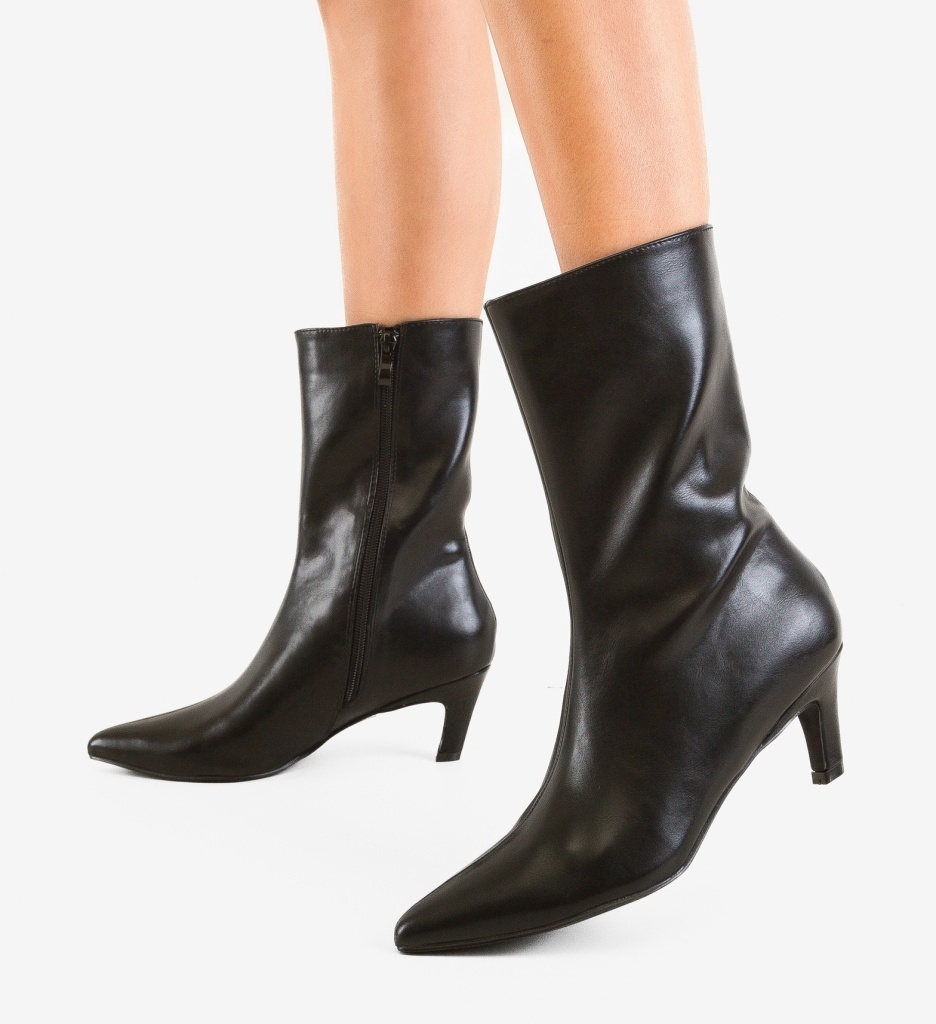 Botine Jorana Negre Depurtat - Eleganță și Confort - imagine 4