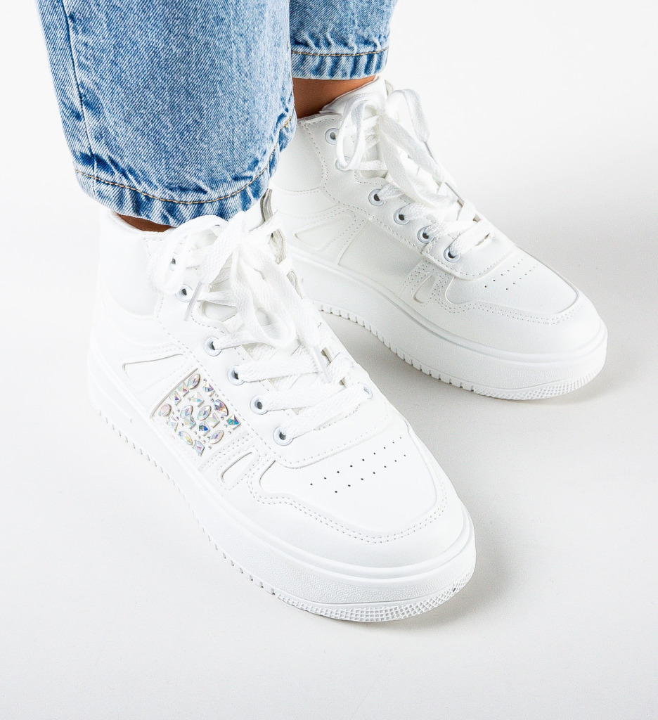 Sneakers Dama Jaria Albi - Confort și Stil - imagine 2