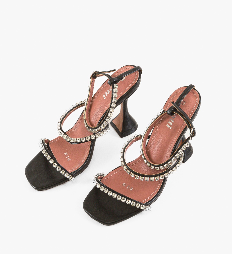 Sandale cu toc Padro Negre | Eleganță și Stil - imagine 6