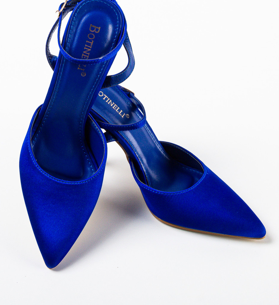Pantofi cu toc Lizor Albastri - Eleganță și Stil - imagine 7