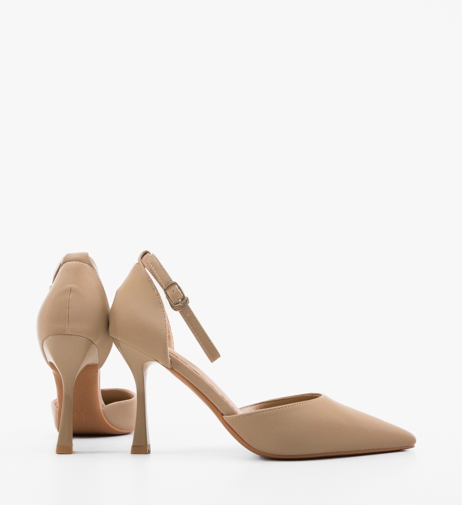 Pantofi cu Toc Zaker Bej | Eleganță și Confort - imagine 4