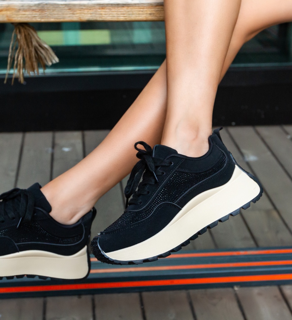 Sneakers Dama Comy Negri | Confort și Stil - imagine 4