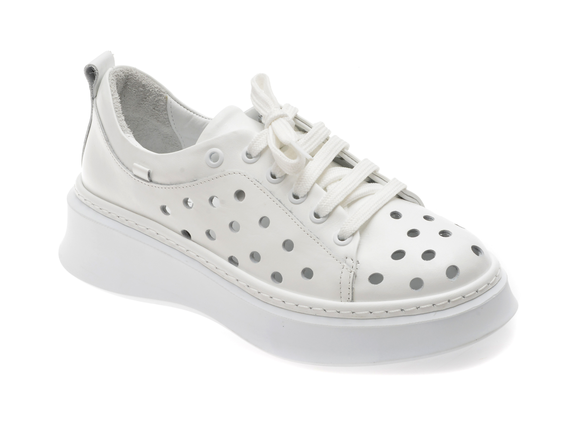 Pantofi GRYXX albi din piele naturală