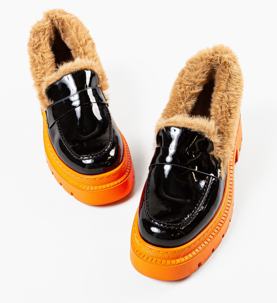 Pantofi Casual Dama Monday Negri - Confort Stilat - imagine 5