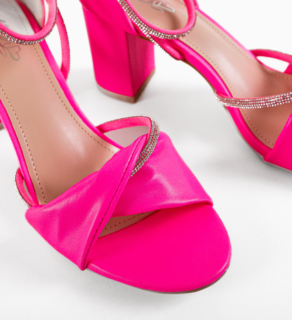 Sandale cu toc Sancre Fuchsia - Eleganță și Stil - imagine 7