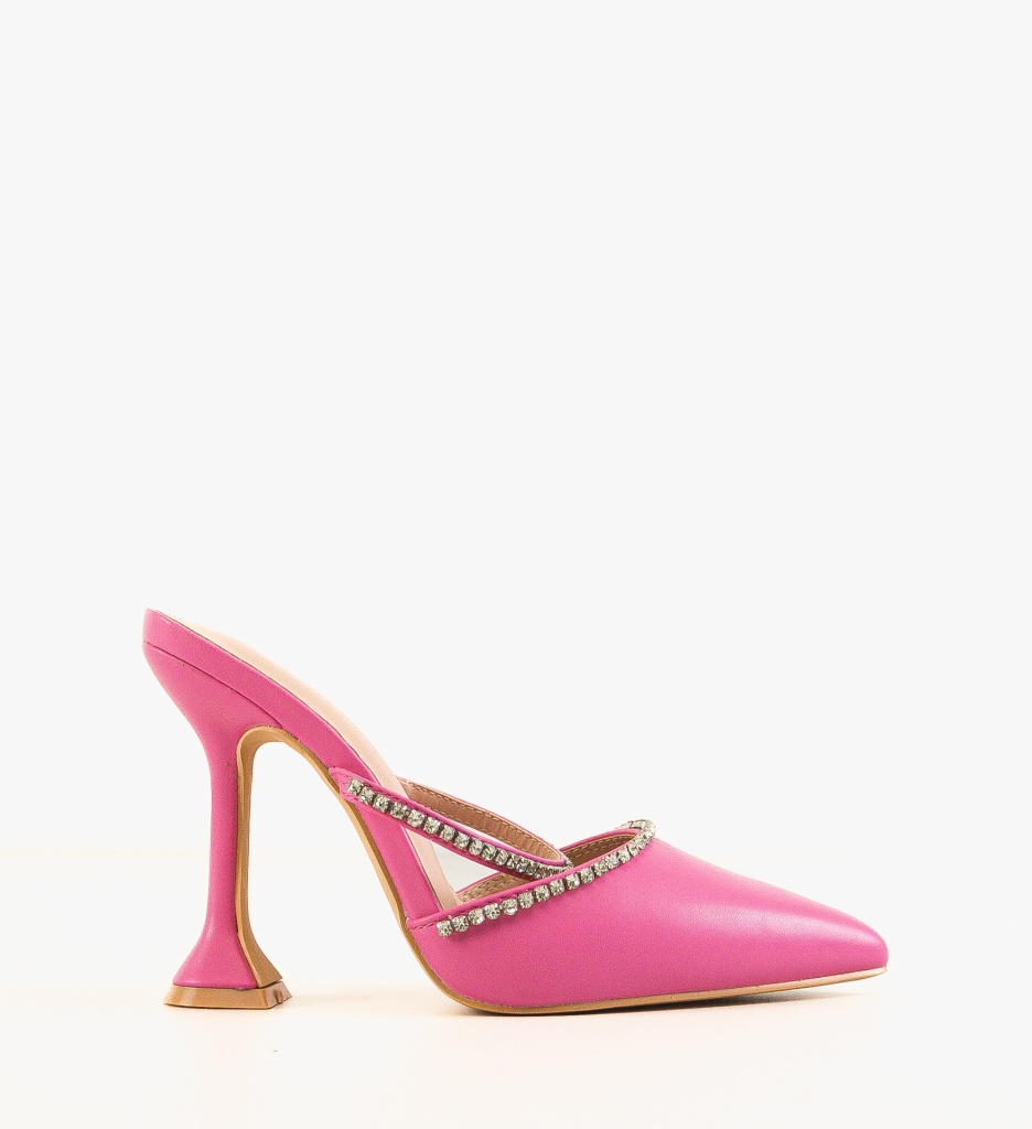 Pantofi Dama Leslie Roz cu Toc Elegant - imagine 5