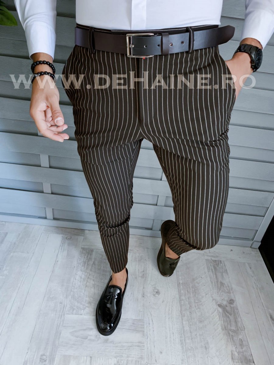 Pantaloni Barbati Eleganti Maro | Model Conic