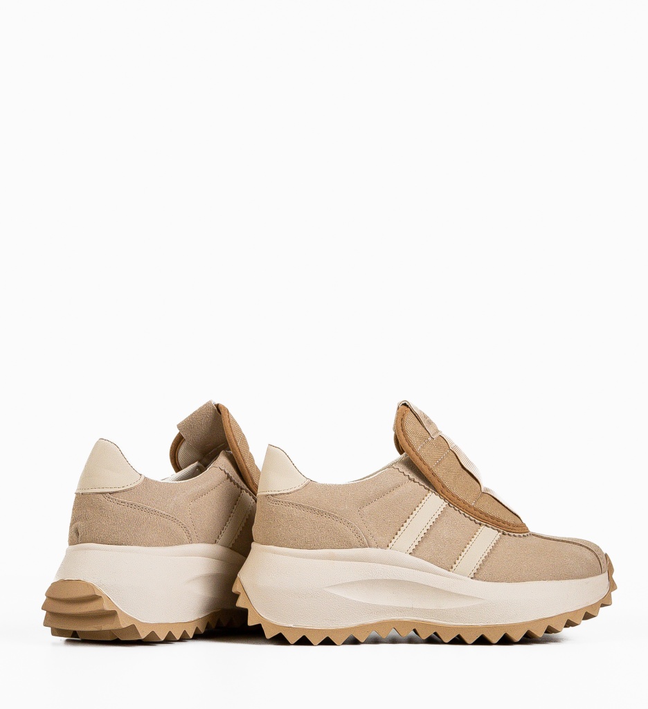 Sneakers Dama Yeasy Bej - Confort și Stil - imagine 5