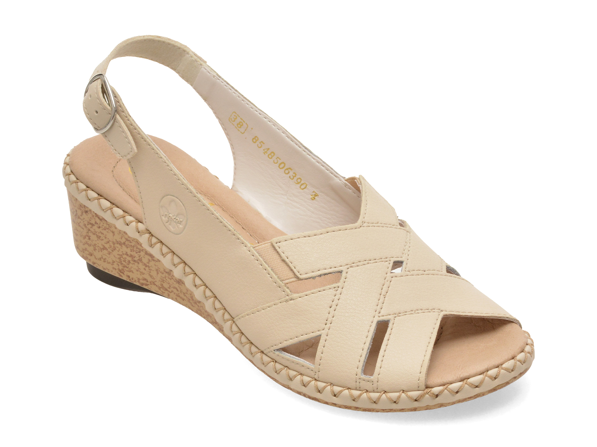 Sandale Rieker Nude 66189 din Piele Naturală