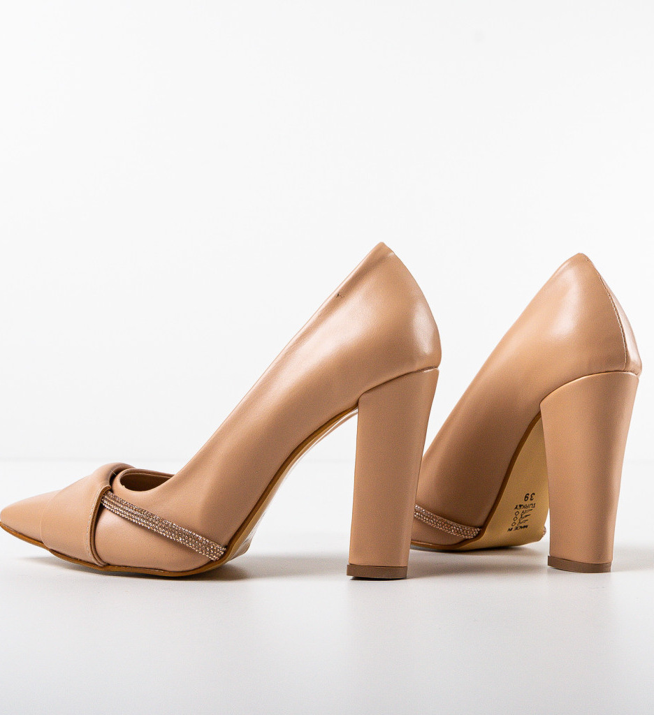 Pantofi cu Toc Roka Nude - Eleganță și Confort - imagine 5