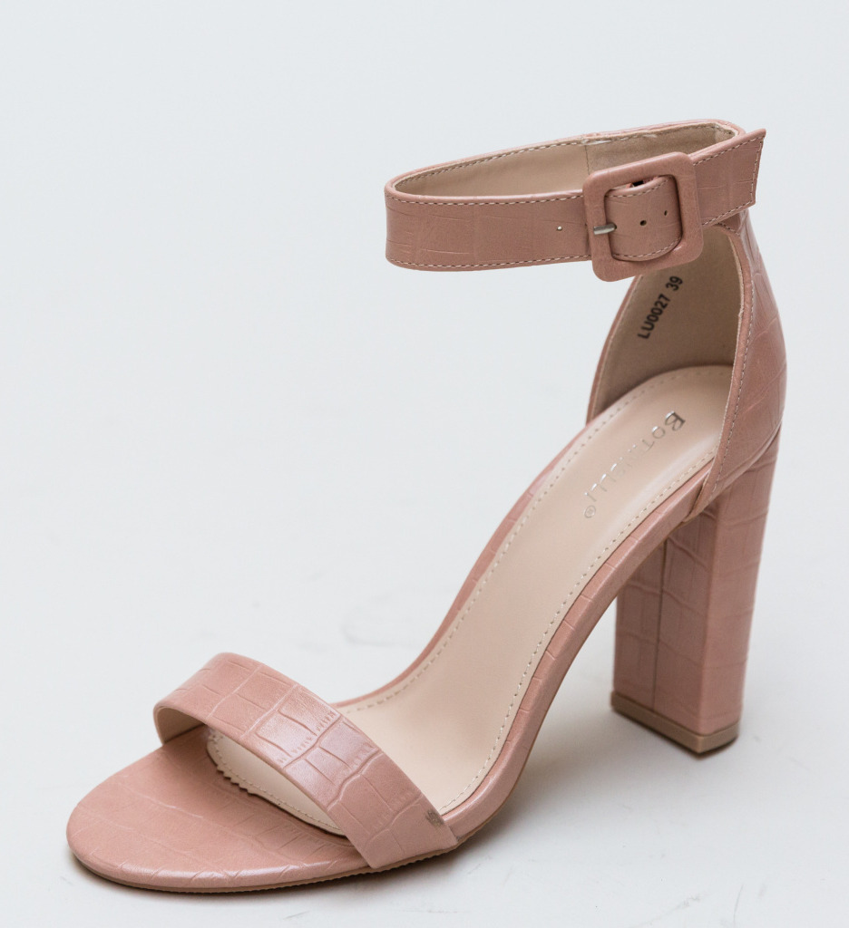 Sandale Dama Rowan Roz cu Toc Elegant - imagine 6