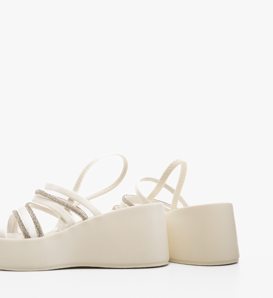 Platforme Dama Popry Albe - Stil si Eleganta - imagine 2