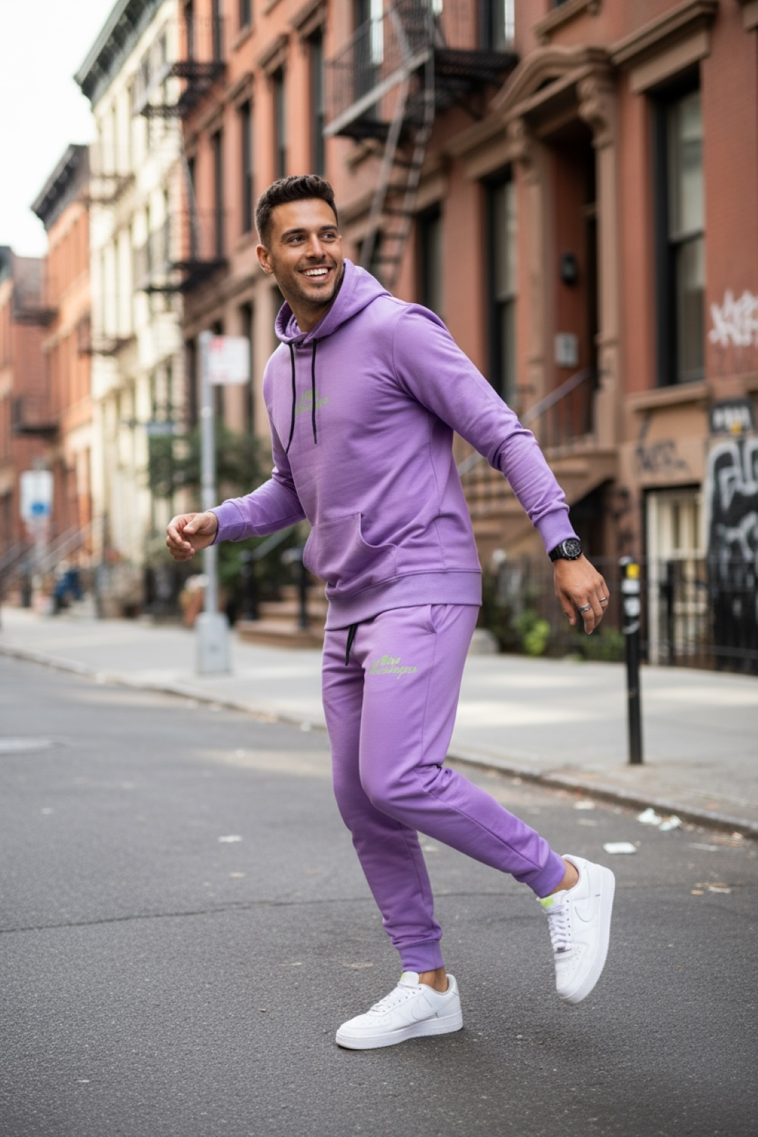 Trening Barbati Slim Fit Mov | Stil si Confort