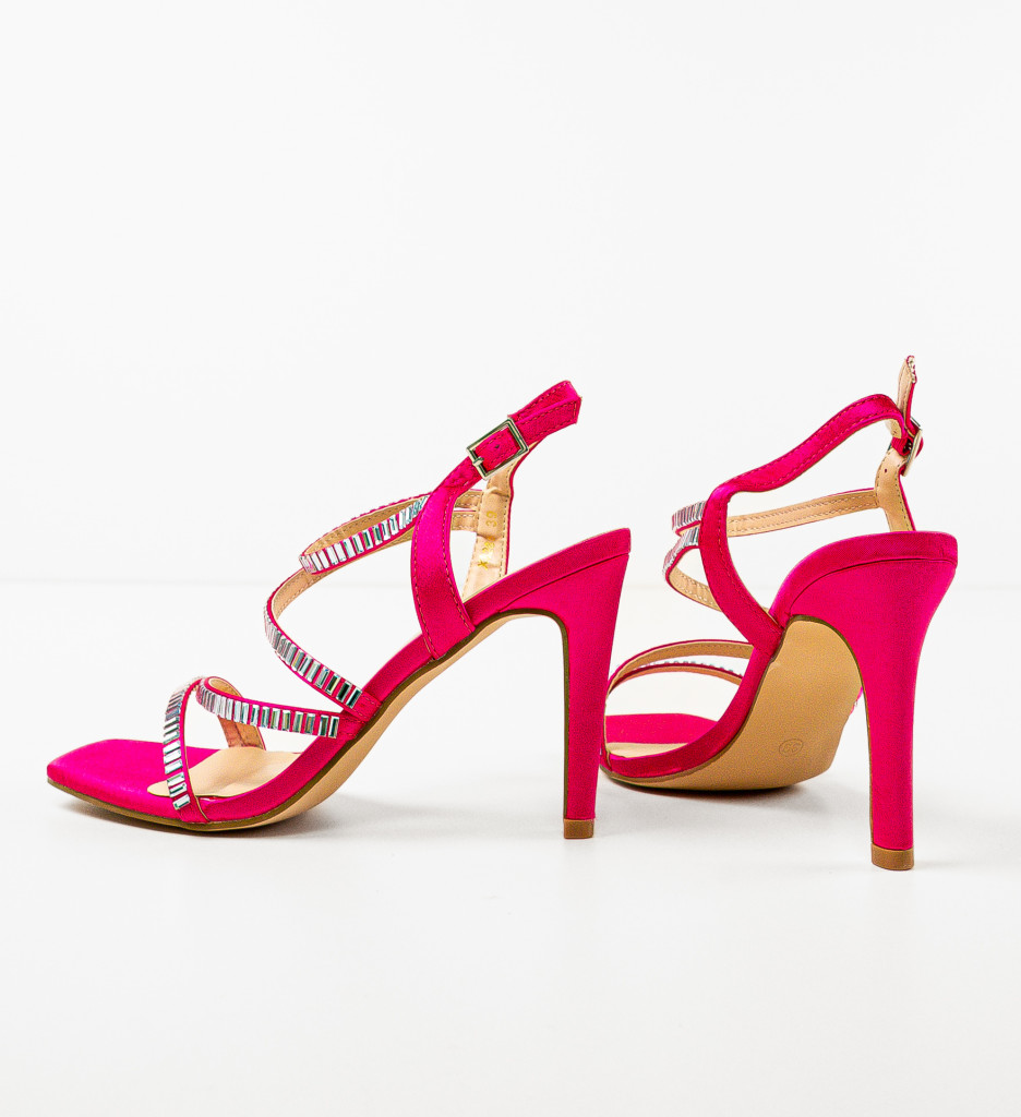 Sandale cu Toc Kerr Fuchsia - Eleganță Vibrantă - imagine 9