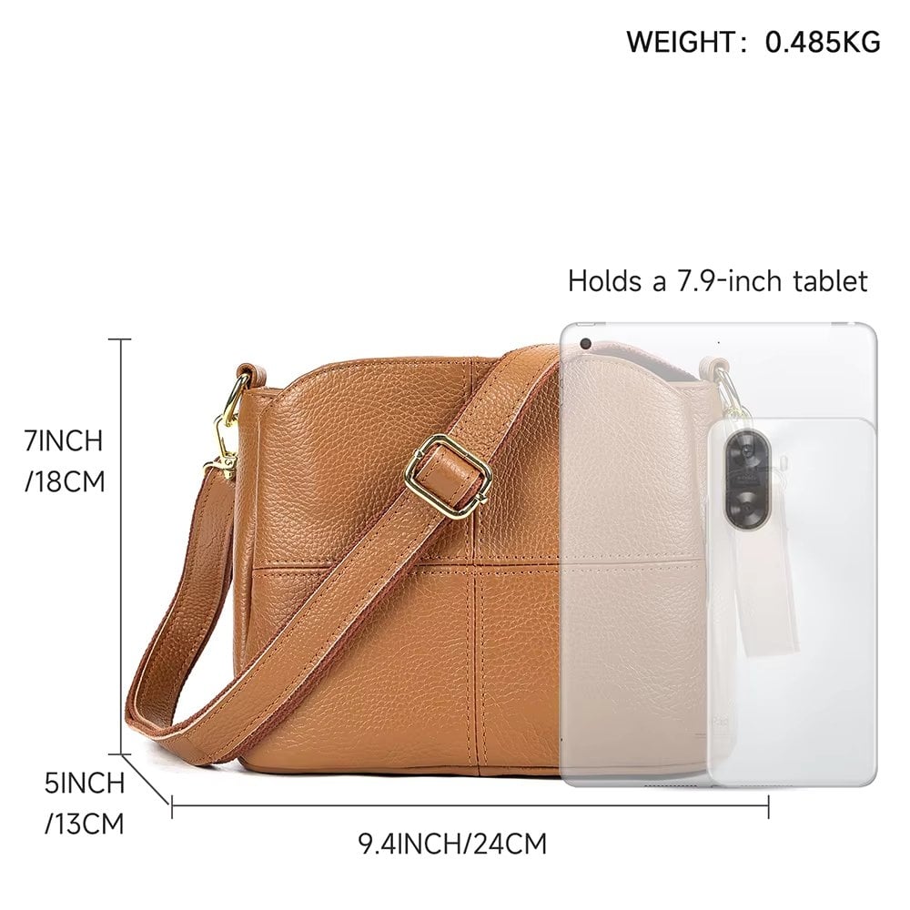 Geanta Delis Mavis GT3088 Piele Naturala Cognac - imagine 4