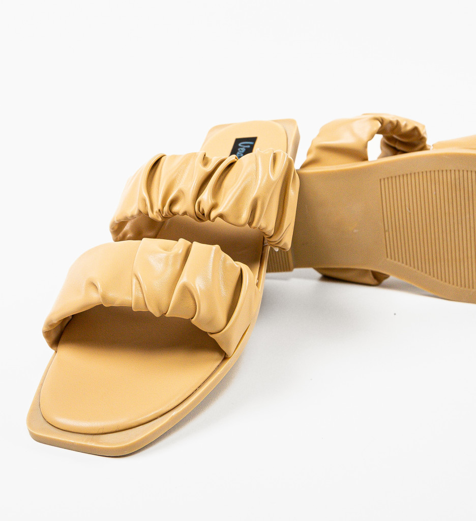 Papuci Dama Camel Grigor - Confort și Eleganță - imagine 11