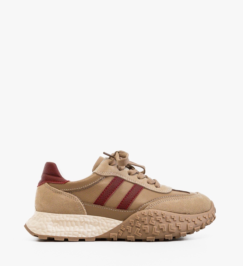 Sneakers Dama Forale Bej - Confort și Stil - imagine 15