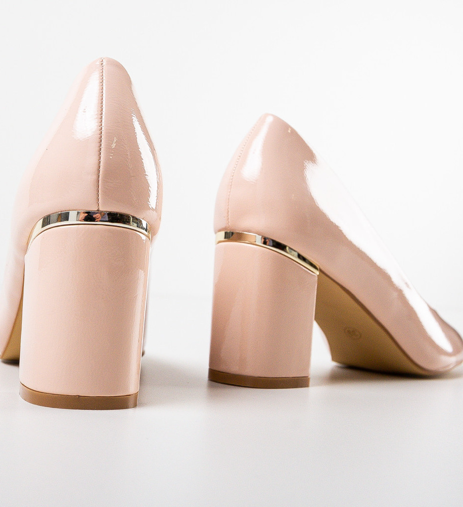 Pantofi Roach Bej cu Toc Eleganți - imagine 8