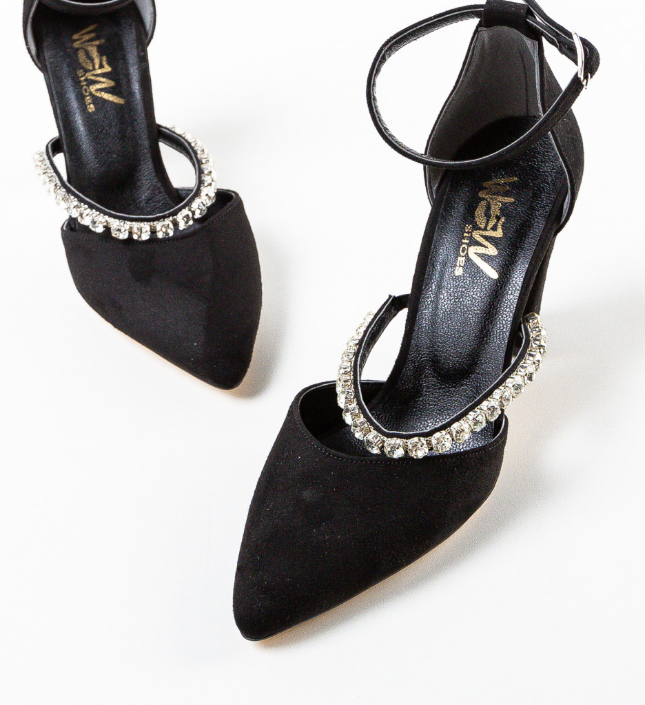 Pantofi dama Indian Negri cu toc elegant - imagine 4