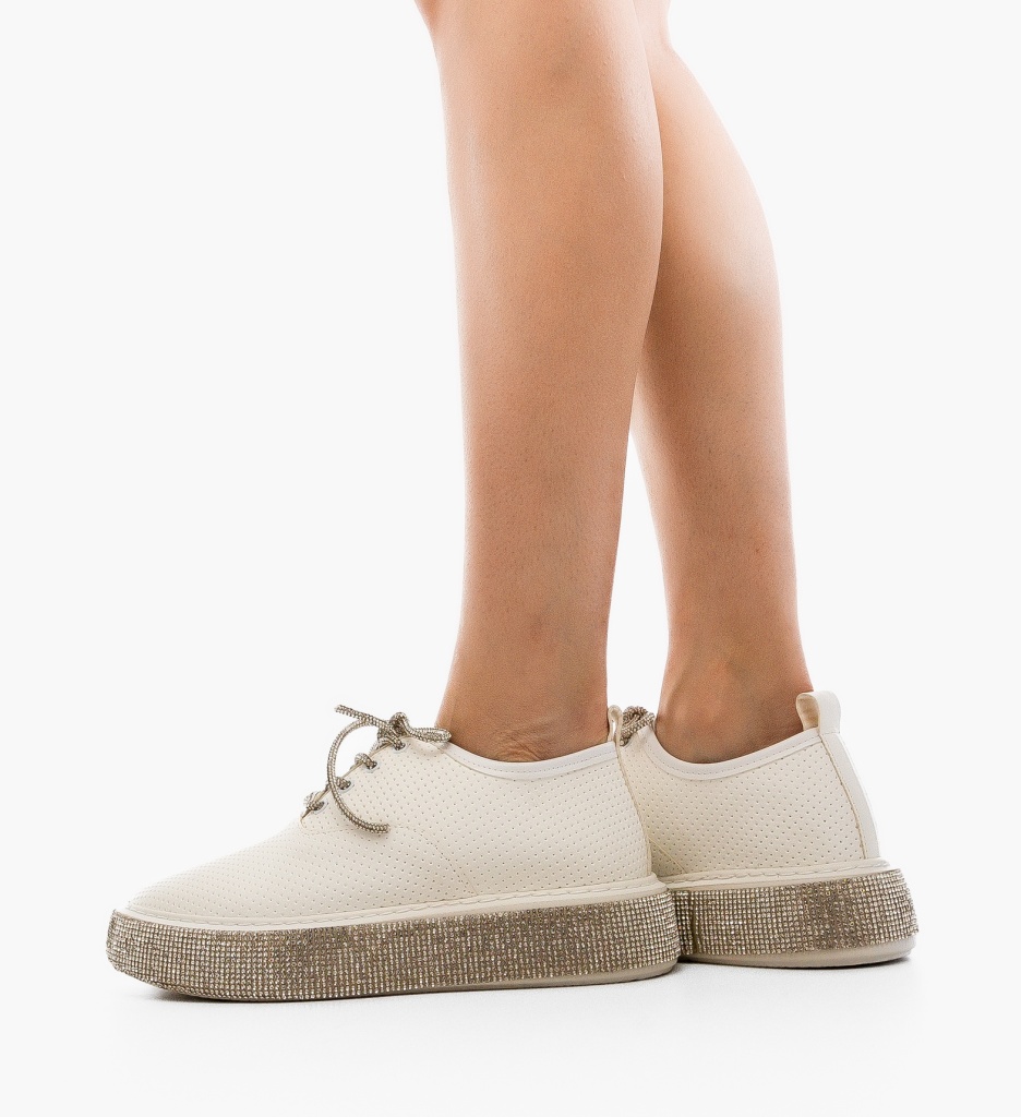 Sneakers Dama Albi Comozi si Stilati - imagine 2