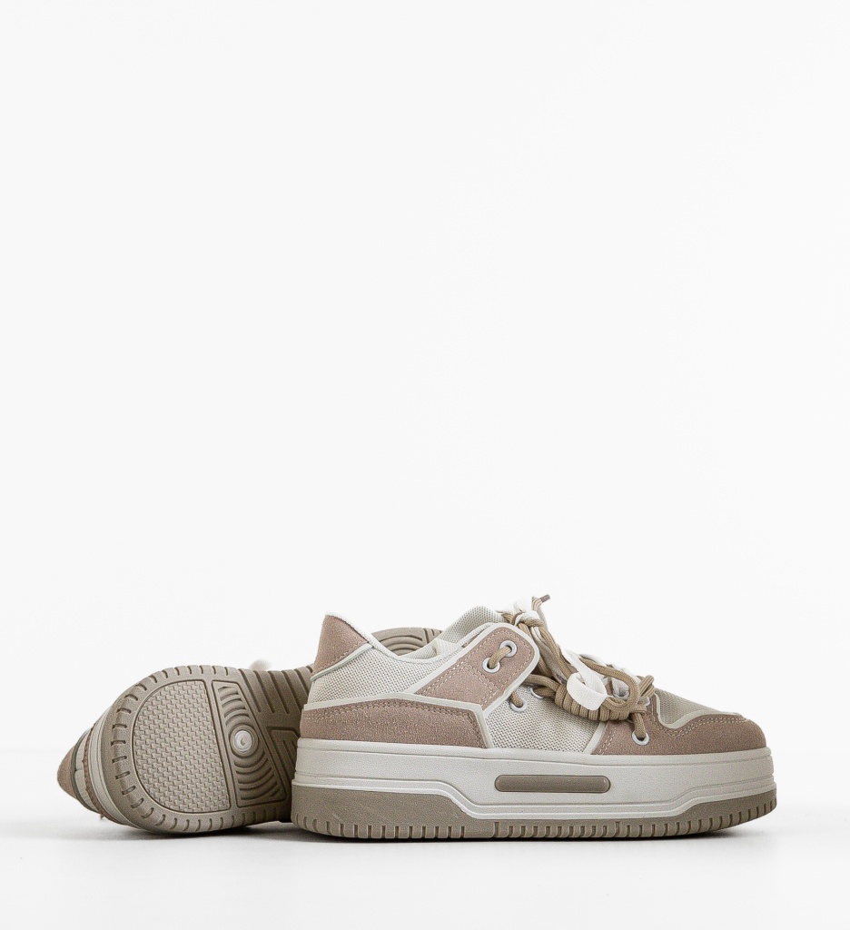 Sneakers Dama Bej Confort | Hammur - imagine 5