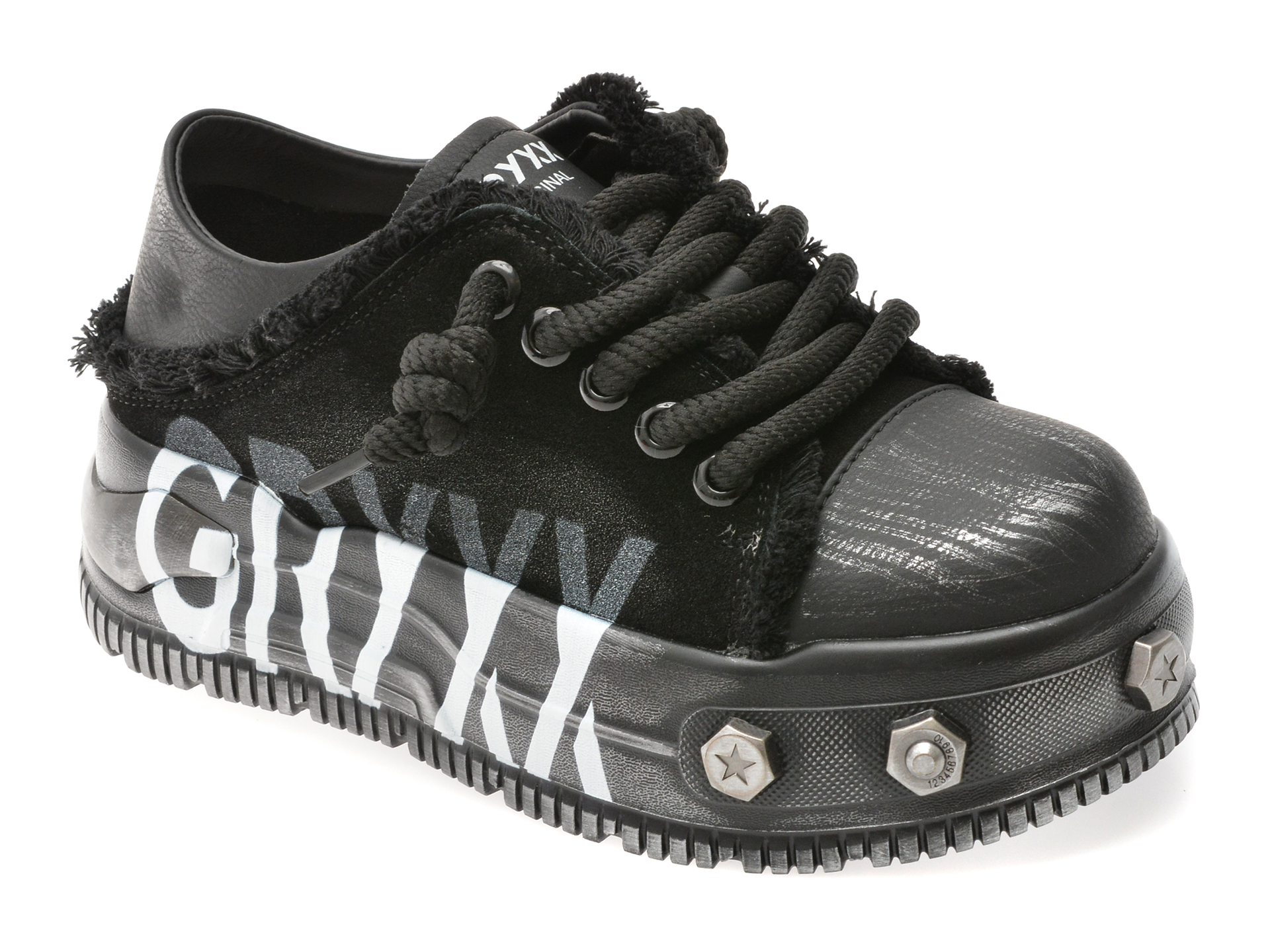 GRYXX Pantofi Sport Negri Confort Piele Întoarsă