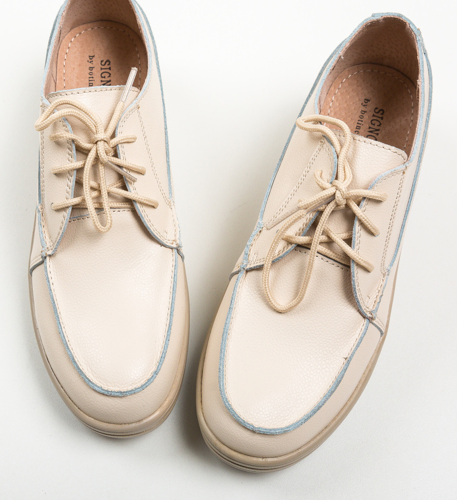 Pantofi Atanom Bej | Confort Casual - imagine 4
