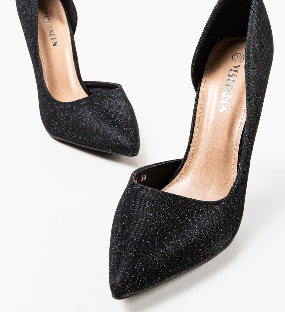 Pantofi dama Gray Negri cu toc elegant - imagine 6