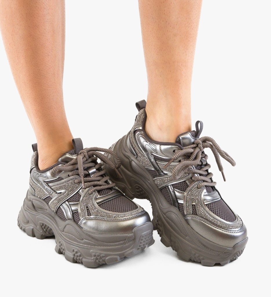 Sneakers Dama Gyran Gri - Confort Sport - imagine 4