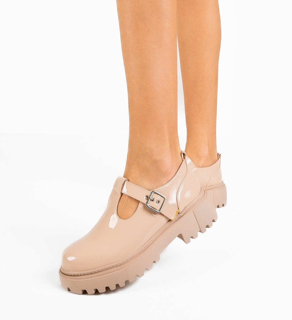 Pantofi Casual Bernie Nude - Confort și Stil - imagine 2