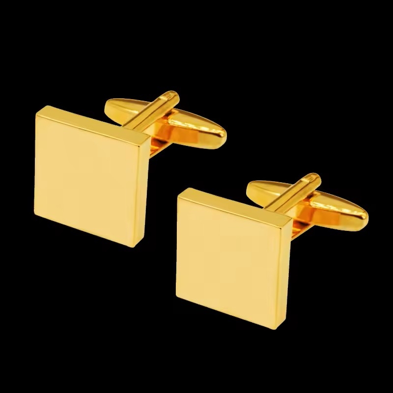 Butoni Picadili Pătrat Auriu - Accesorii Elegante - imagine 2
