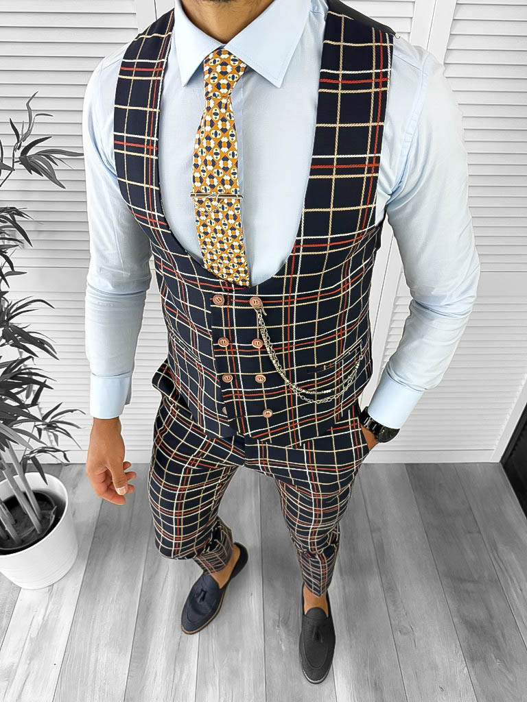 Compleu Barbati Vesta si Pantaloni Slim Fit