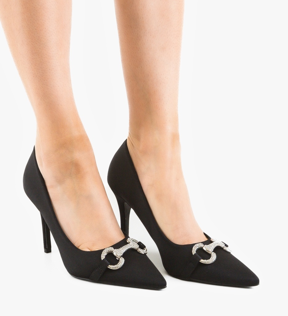 Pantofi dama cu toc Fatima Negri Eleganți - imagine 2