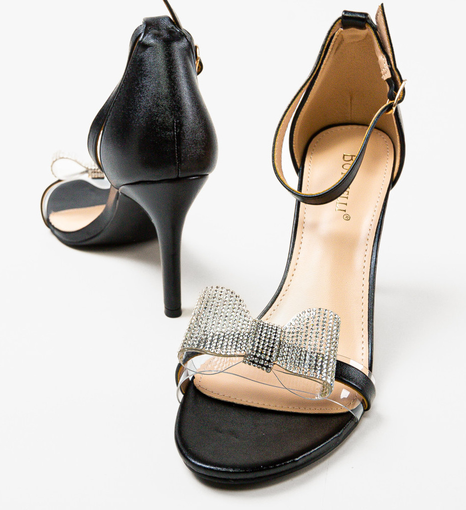 Sandale Toc Martye Negre | Eleganță și Stil - imagine 6