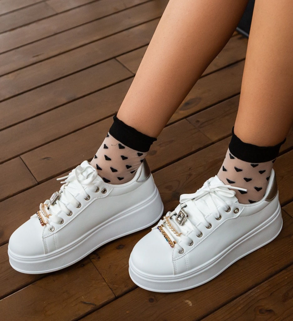 Sneakers Dama Bryson Albi - Confort și Stil - imagine 3