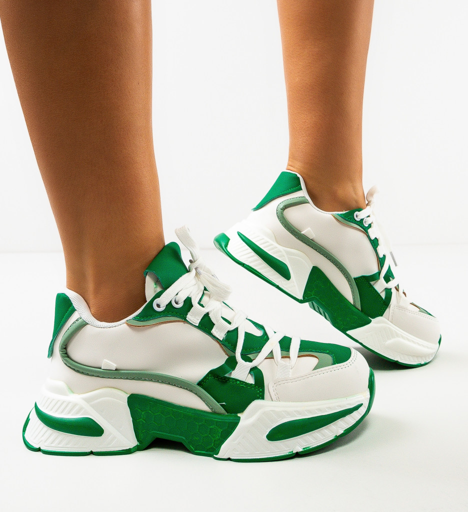 Sneakers Dama Verzi Confort Sport - Silvestra - imagine 3
