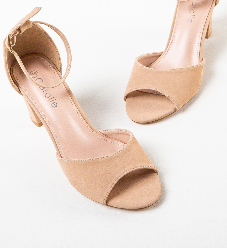 Sandale Toc Bej Elegante - Comfort Stil - imagine 5