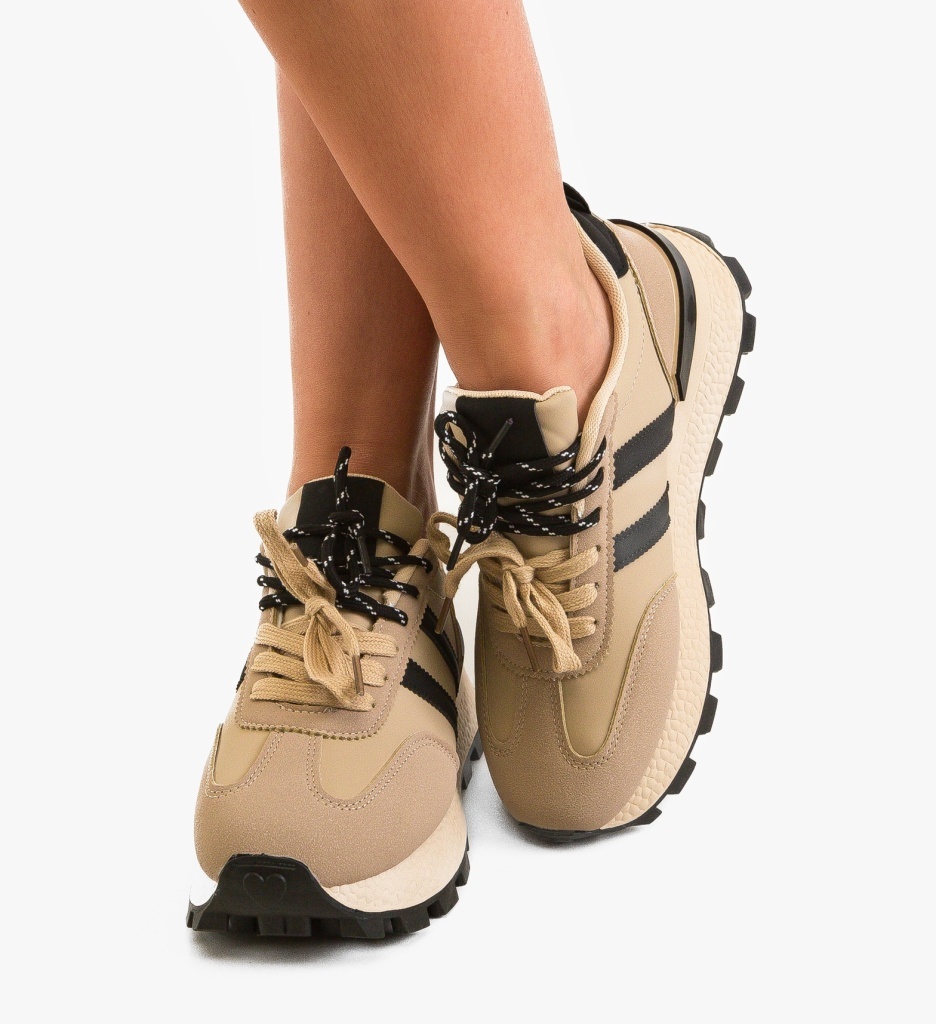 Sneakers Dama Kilua Bej | Confort Sport - imagine 2