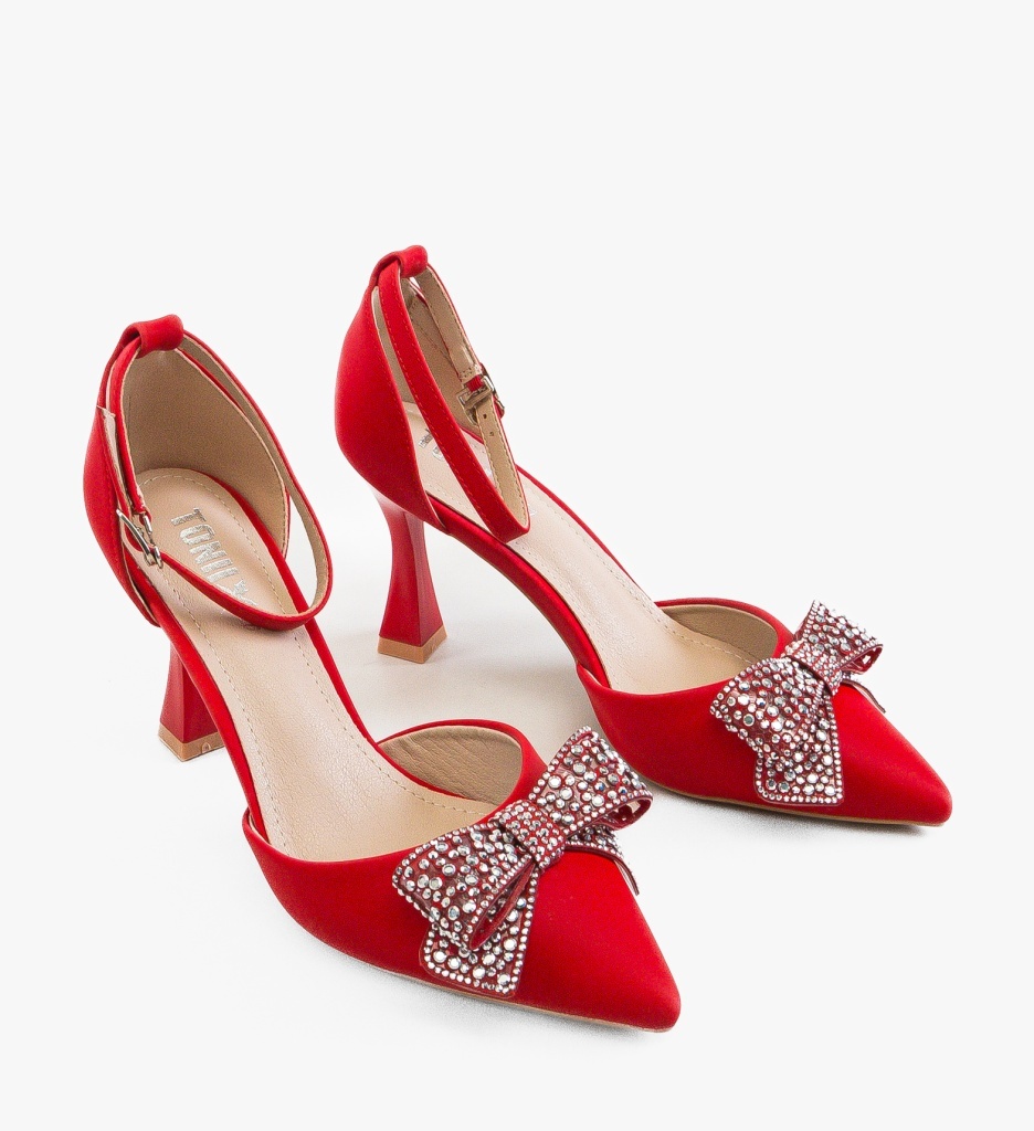 Pantofi cu Toc Hare Rosii Eleganți - imagine 2