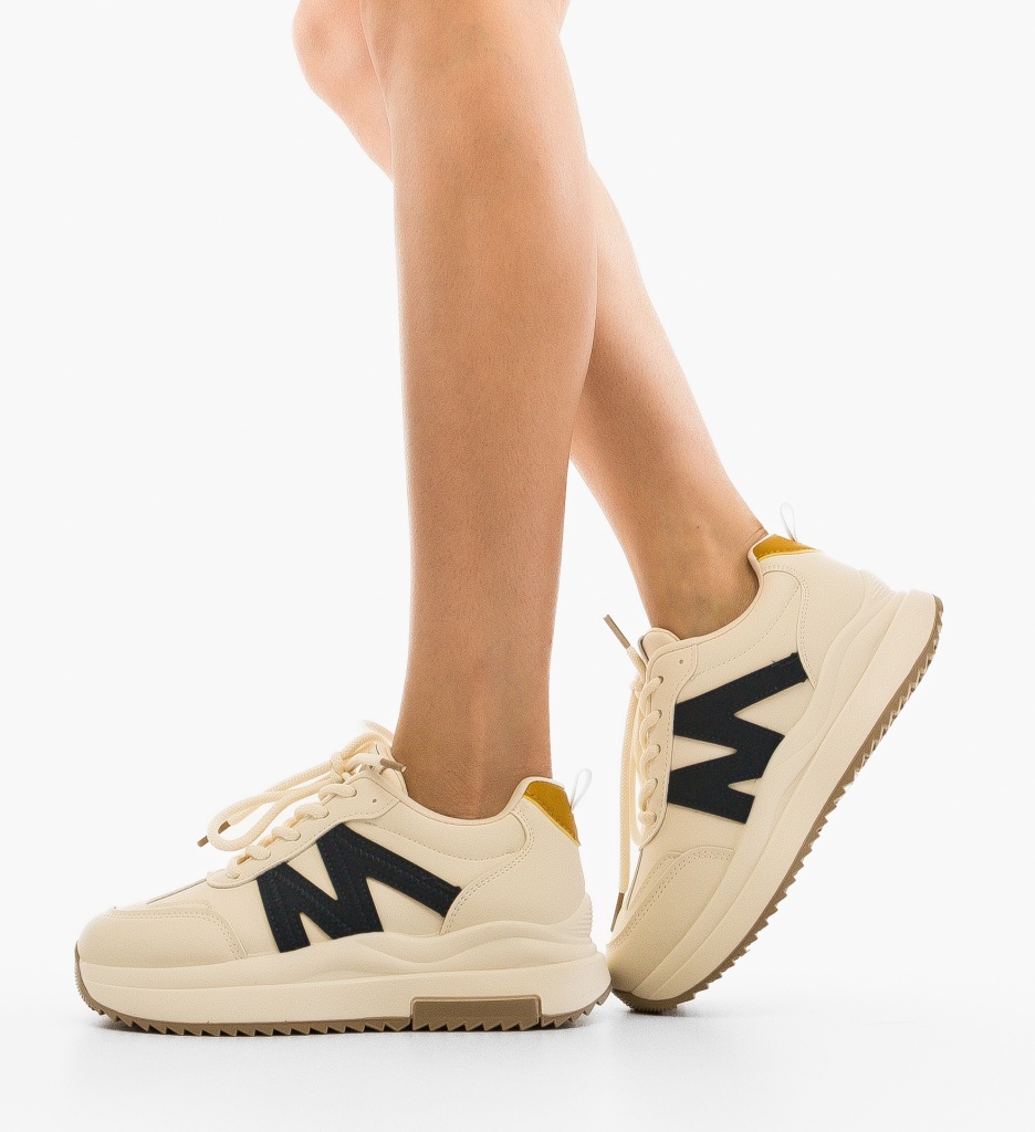 Sneakers Zuhra Bej 2 - Confort și Stil - imagine 2
