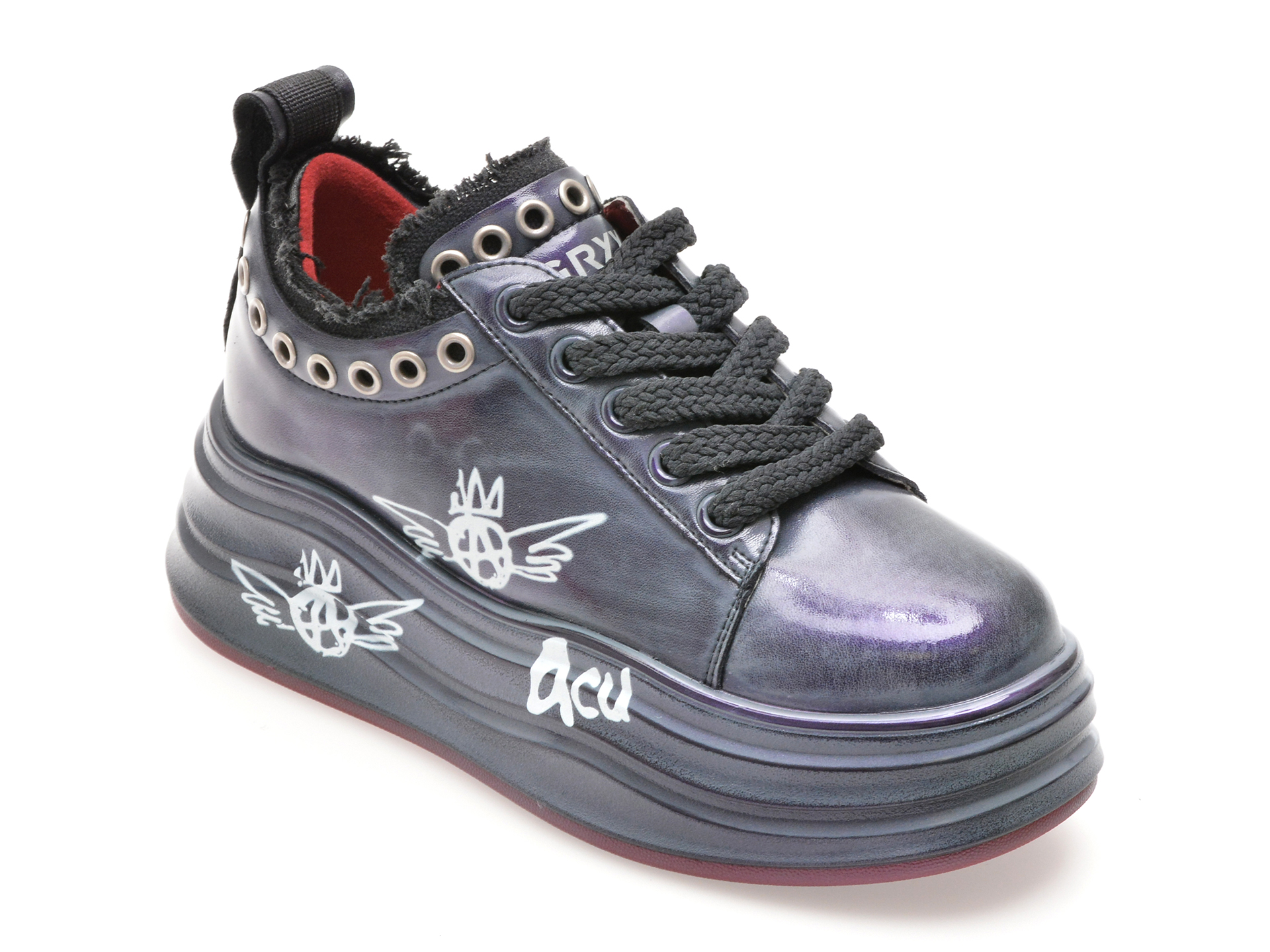 Pantofi Sport Gryxx Piele Lacuită Mov
