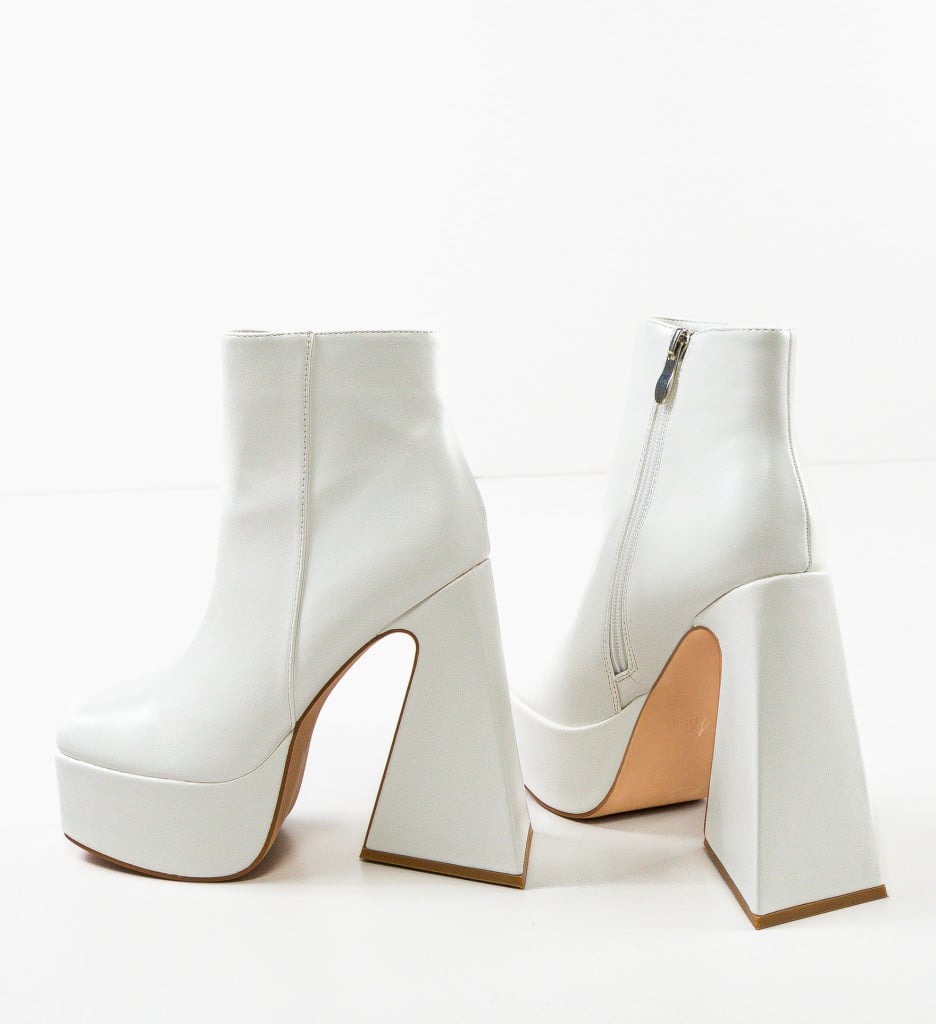 Botine Albe Dama Vera | Stil și Eleganță - imagine 7