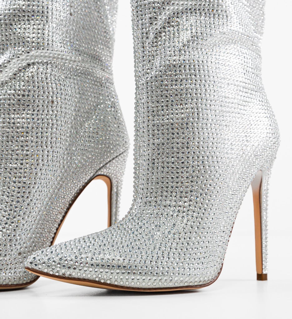 Cizme Dama Lena Argintii - Stil și Eleganta - imagine 6