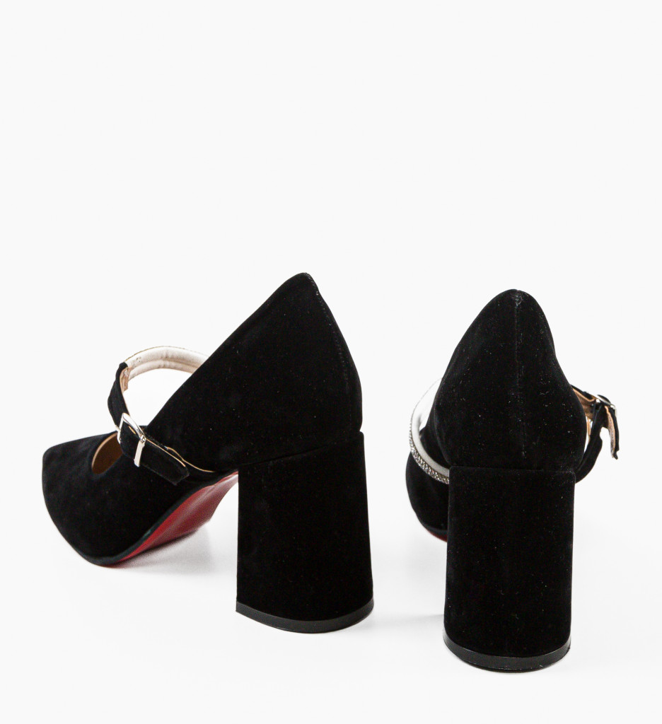 Pantofi Gernyb Negri cu Toc Eleganți - imagine 6