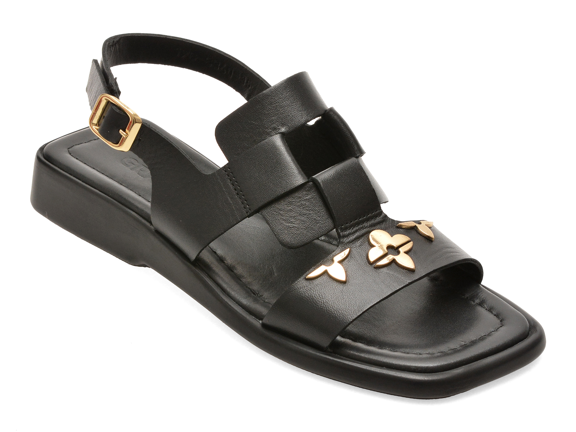 Sandale GRYXX Negre din Piele Naturală