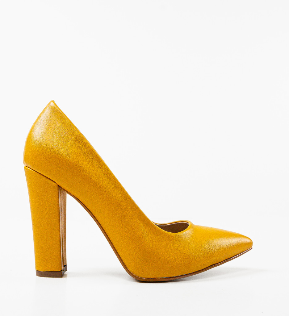 Pantofi Clash Galbeni cu Toc - Eleganță și Stil - imagine 5