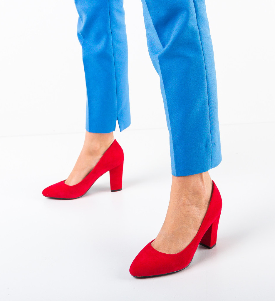 Pantofi Yaba Rosii cu Toc - Eleganță Asigurată - imagine 3