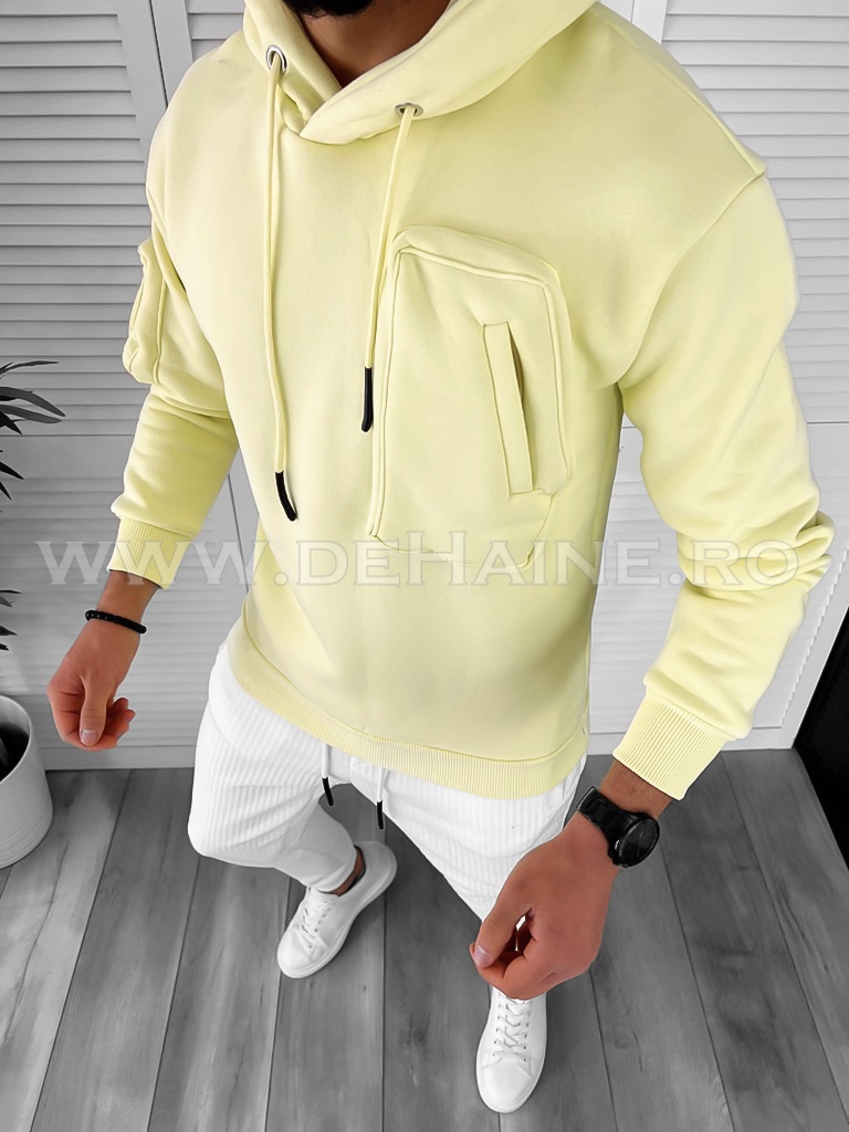 Hanorac Barbati Galben Slim Fit Tip Zara